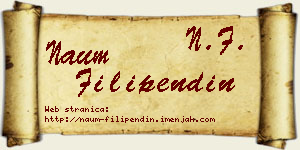Naum Filipendin vizit kartica